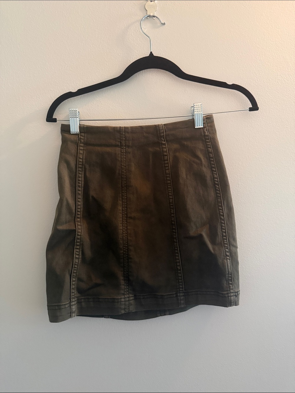 Free People green Paneled Mini Skirt
